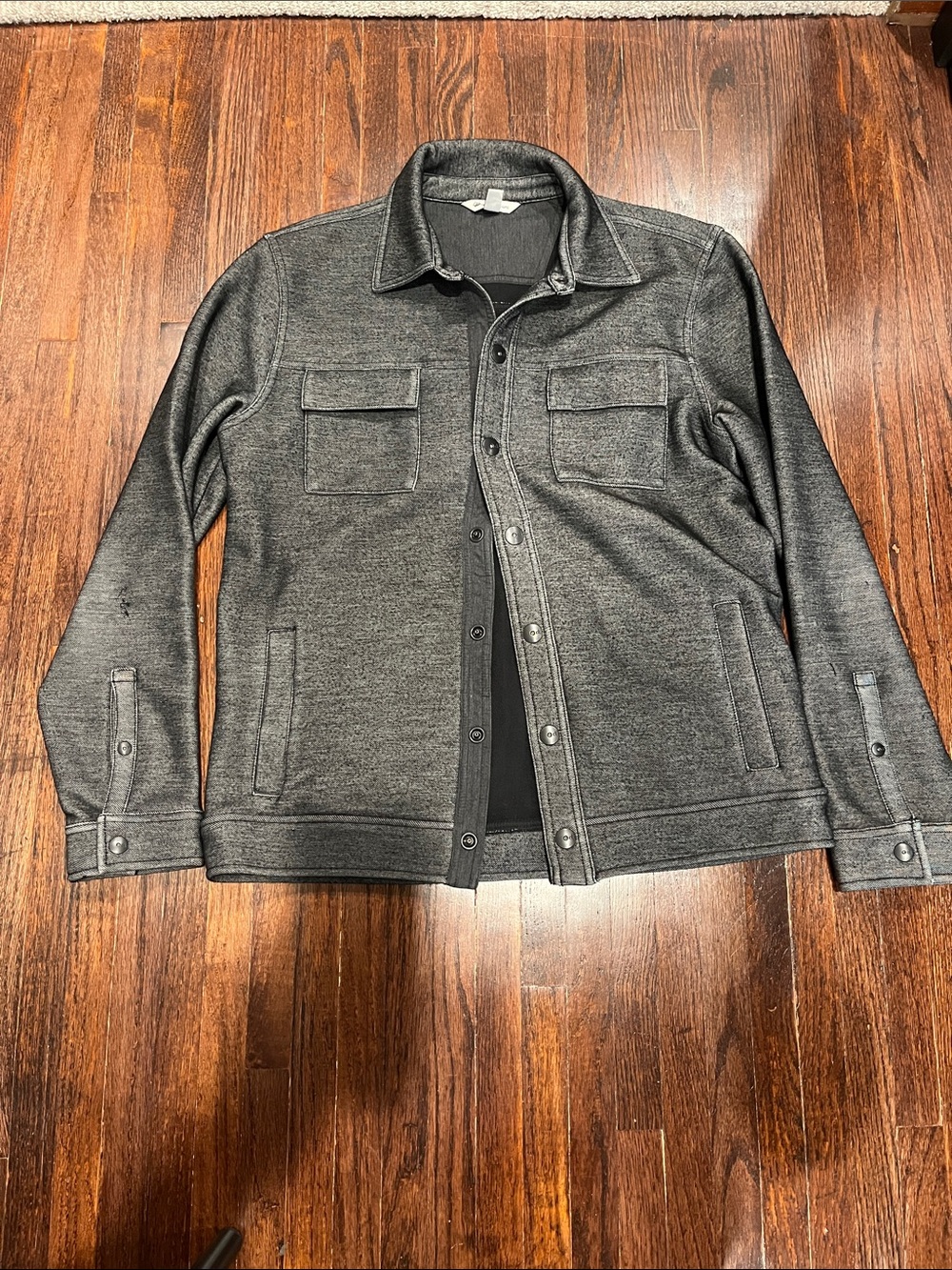 Calvin Klein Men's Heather Charcoal Knit Shirt Jacket
